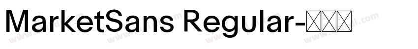 MarketSans Regular字体转换
